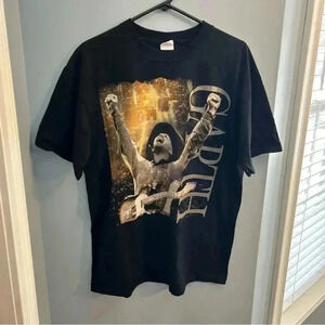 Garth Brooks Kansas City Tour Concert 9 Times 2007 Country Sz L Black T Shirt